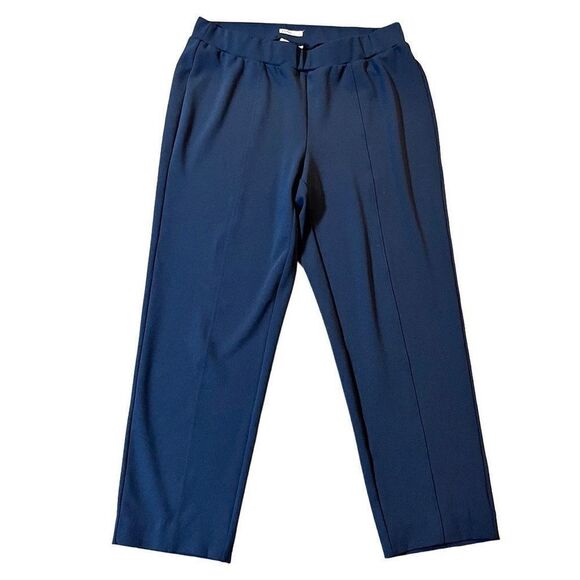 Catherines Crepe Knit Navy Pull-On Stretch Pants OX 14/16W - Picture 1 of 9